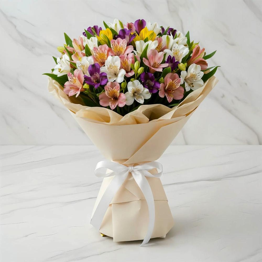 Букет цветов из: Альстромерии в Красном Балтийце