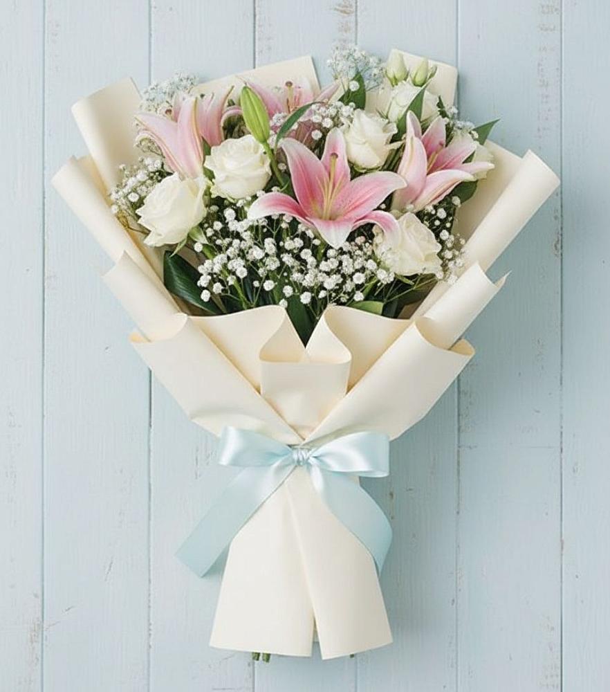 Букет цветов из: Лилии в Красном Балтийце