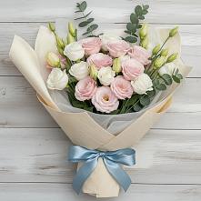 Букет цветов из:  Лизиантусы в Красном Балтийце