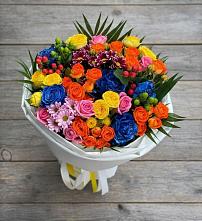 Букет цветов из:  Розы и Хризантемы в Красном Балтийце