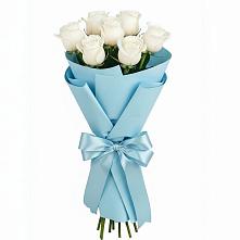 Букет 7 белых роз Проуд в Красном Балтийце