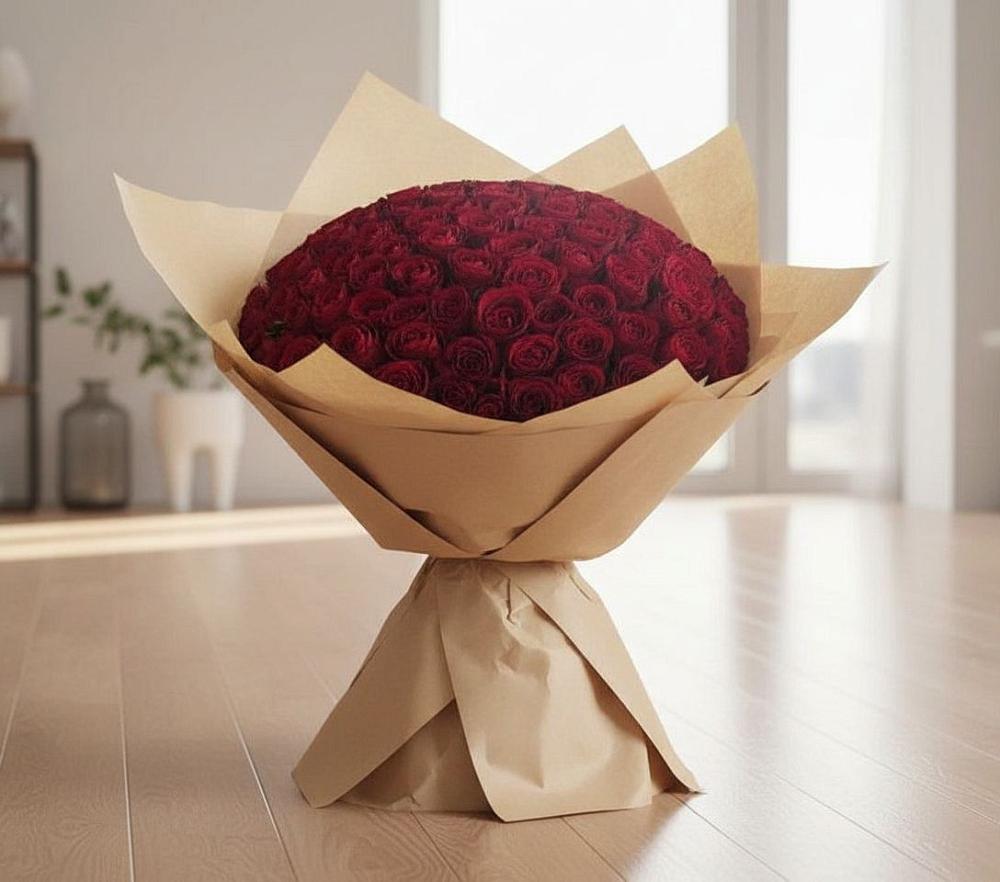 Букет 101 Красная роза в Красном Балтийце