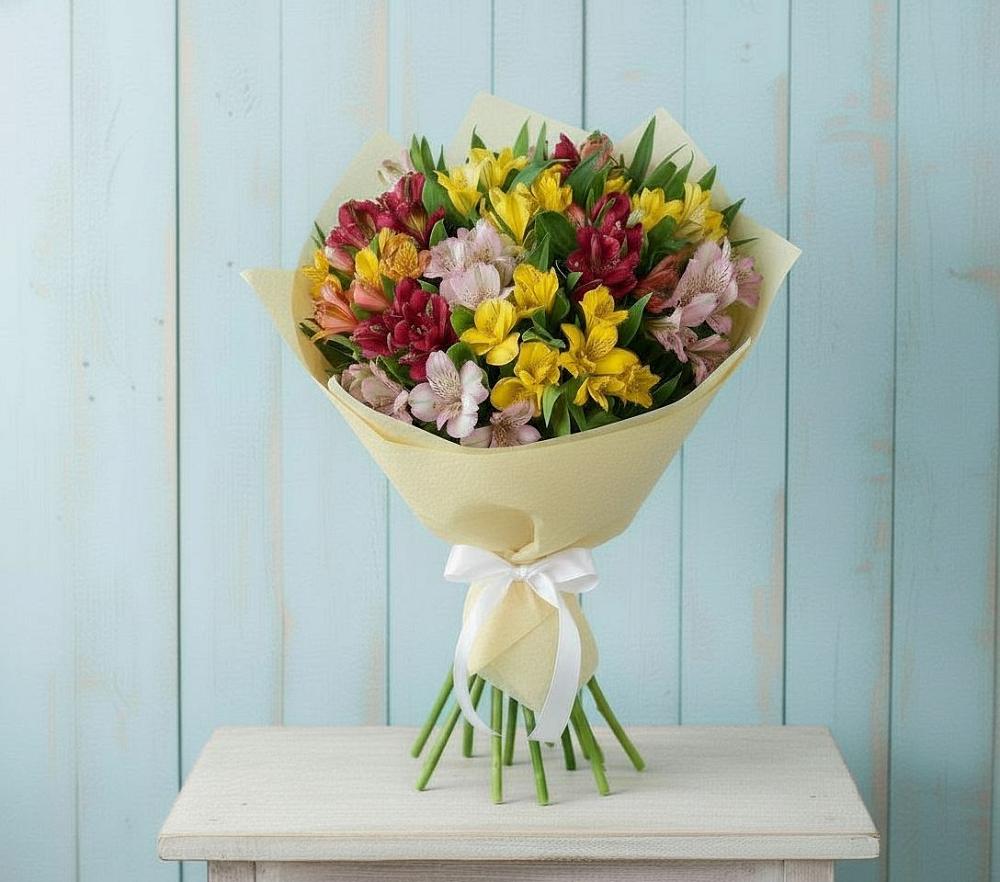 Букет цветов из: Альстромерии в Красном Балтийце